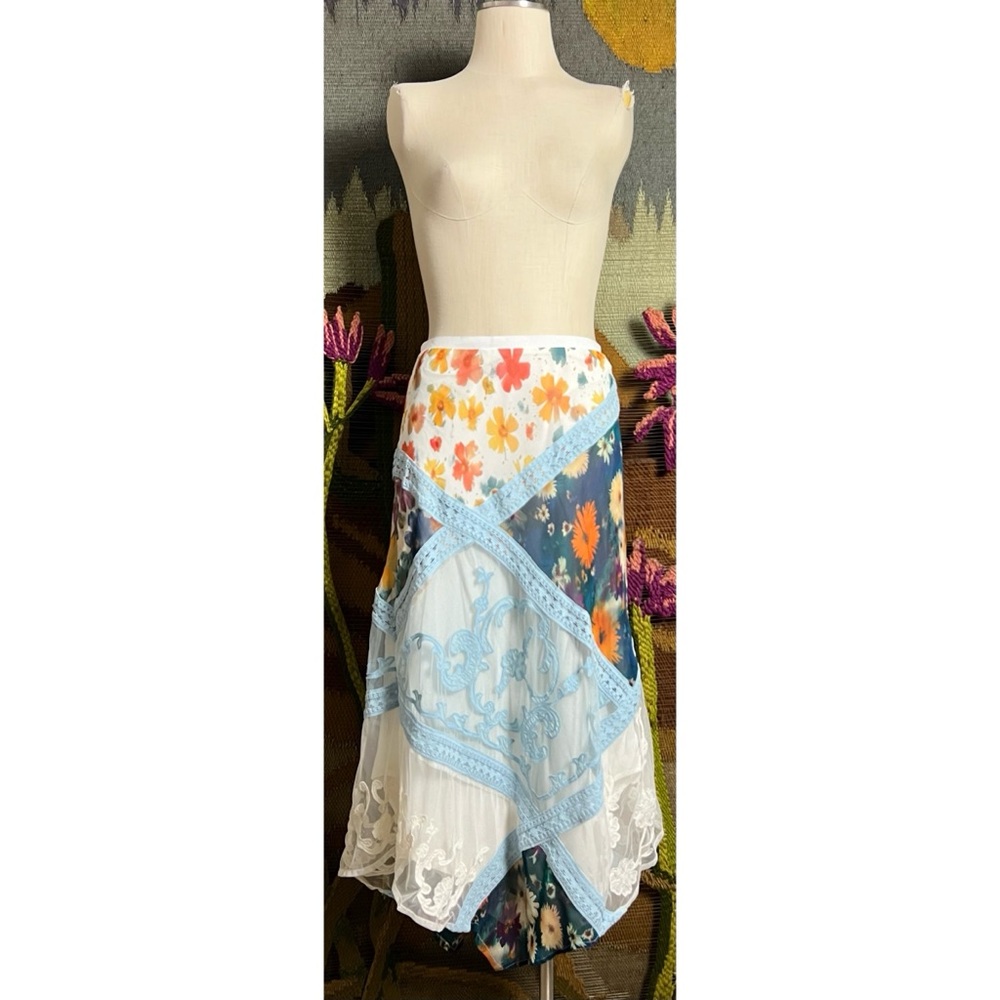Anthropologie Printed Mermaid Maxi Skirt LP - Picture 13 of 16